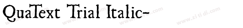 QuaText Trial Italic字体转换